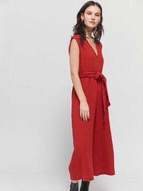 Urban Outfitters UO Sarafina Jumpsuit Red - Size XS